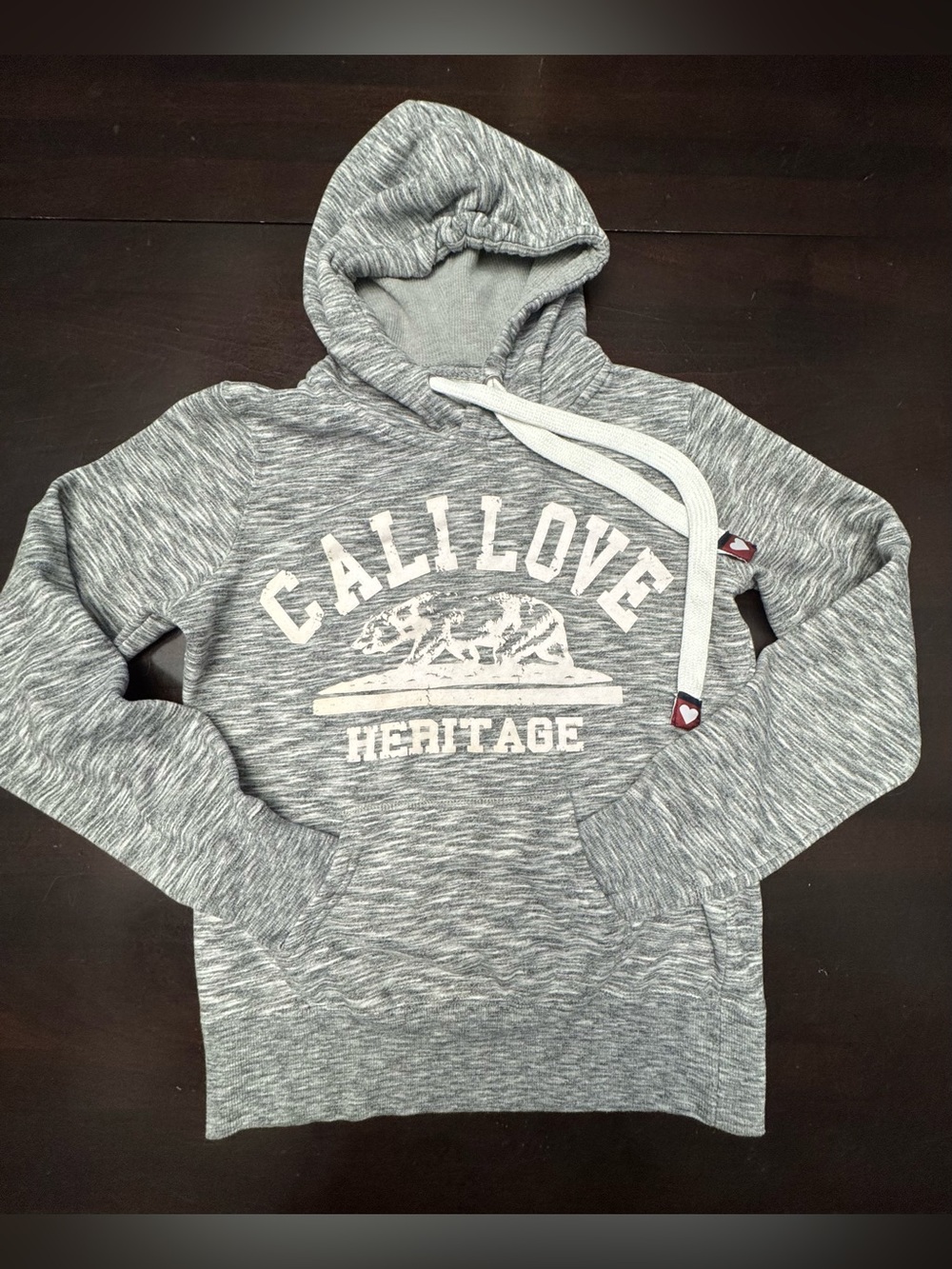 Cali Love Heritage Girl’s Gray Hooded Sweatshirt Size Small